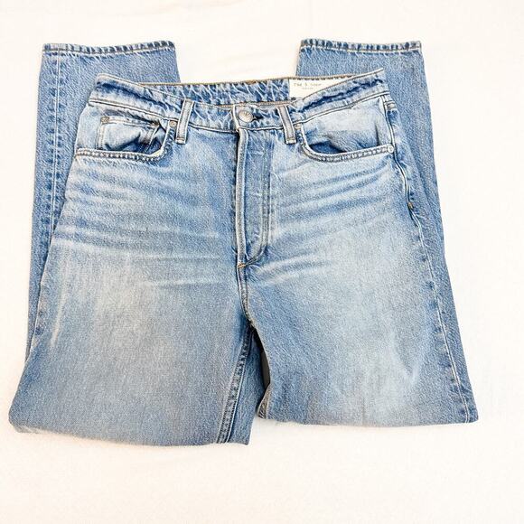 Rag & Bone Nina High-Rise Ankle Cigarette Light Wash Denim Jeans Size 28 - Picture 6 of 7